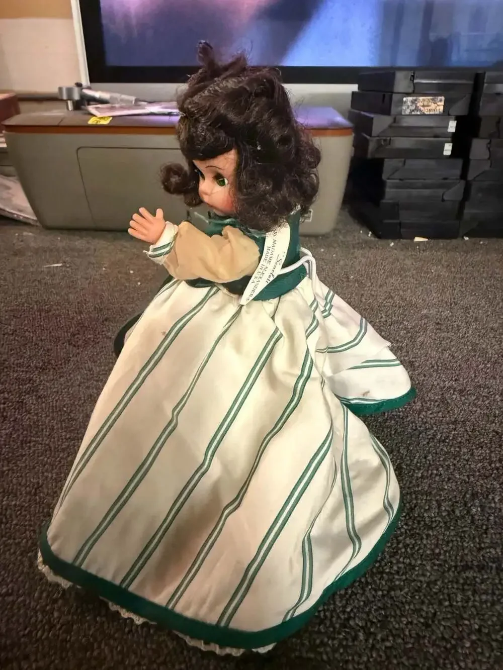 Madame Alexander Scarlett O'Hara 8-Inch Doll in Green Striped Gown